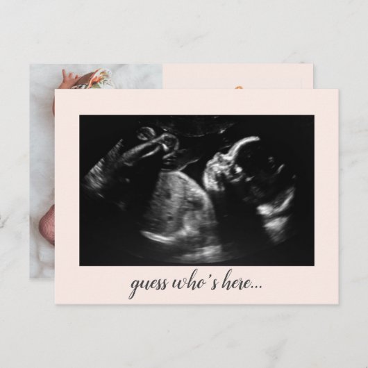 赤ちゃん女の子を誕生に愛するお知らせ 案内ポストカード (正面/裏面)