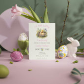 赤ちゃん女の子シャワーピンクに行く途中の小さなアヒル 招待状