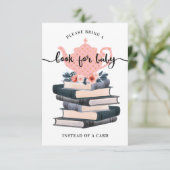 赤ちゃん女の子ピンクのフローラヴィンテージ茶パーティー エンクロージャーカード (スタンド正面)