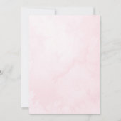 赤ちゃん女の子ピンクのホットエアバルーン赤ちゃんシャワー 招待状 (裏面)