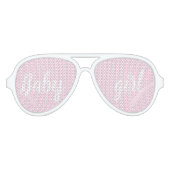 赤ちゃん女の子ピンク赤ちゃんシャワー性別を明かすパーティー アビエーターサングラス (正面)