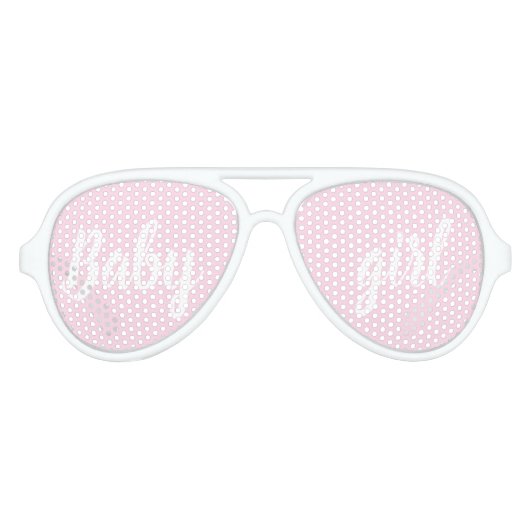 赤ちゃん女の子ピンク赤ちゃんシャワー性別を明かすパーティー アビエーターサングラス (正面)