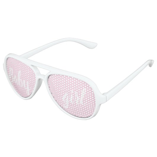 赤ちゃん女の子ピンク赤ちゃんシャワー性別を明かすパーティー アビエーターサングラス (アングル)