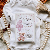 赤ちゃん女の子素朴シャワーを心待ち 招待状