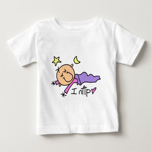 赤ちゃん女の子 お昼寝 Tシャツ ギフト (正面)
