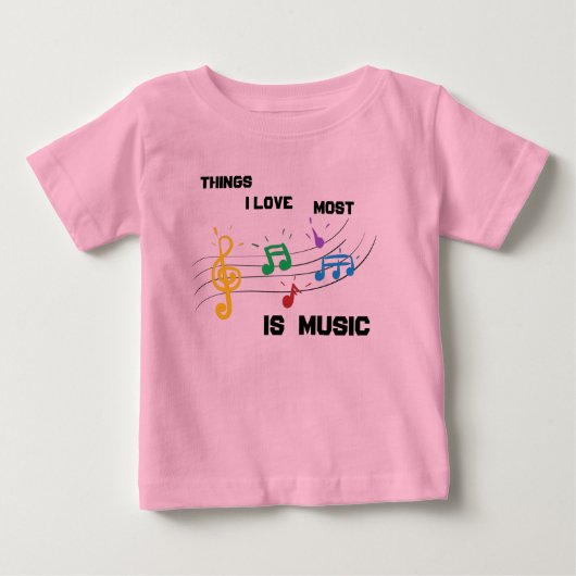 赤ちゃん女の子 ピンク ベビーTシャツ (正面)