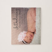 赤ちゃん女モダン子誕生の写真アナウンス ジグソーパズル (縦)