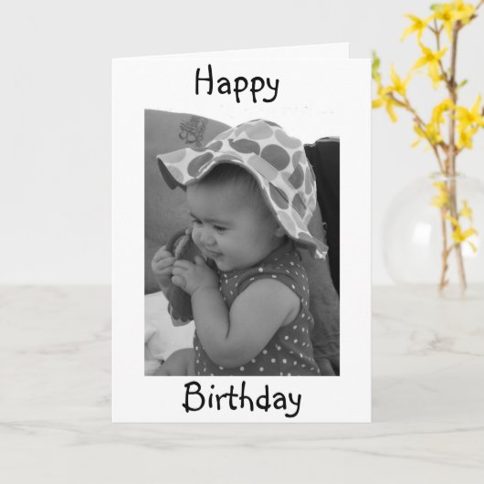 ***赤ちゃん女子**誕生日 カード (黄色い花)