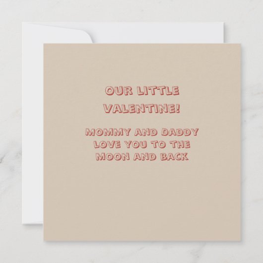 赤ちゃん娘のバレンタイン カード (裏面)