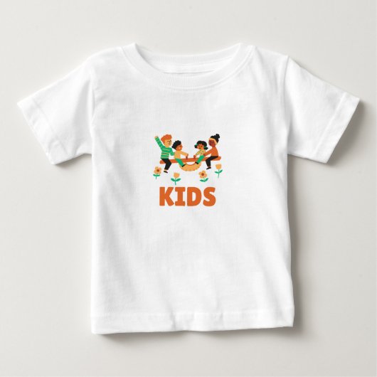 赤ちゃん子供ゲームTシャツ ベビーTシャツ (正面)