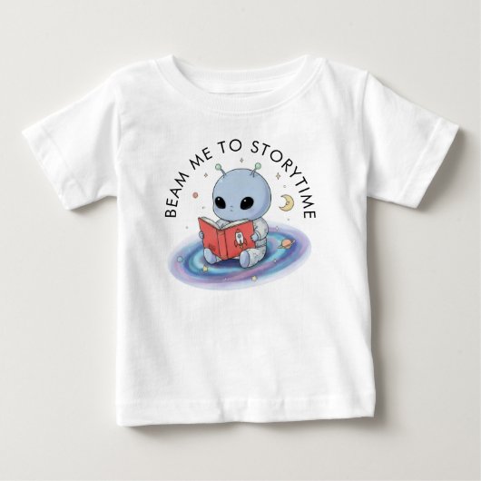 赤ちゃん宇宙人Tシャツ ベビーTシャツ (正面)
