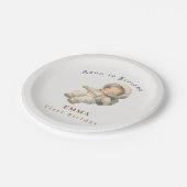 赤ちゃん宇宙飛行士の最初の誕生日プレート ペーパープレート (アングル)