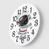 赤ちゃん宇宙飛行士  ラージ壁時計 (傾斜)