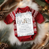 赤ちゃん寒い外 フローラル＆ベア 赤ちゃん男の子シャワー 招待状