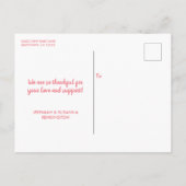 赤ちゃん少女のスイートピンクの写真を紹介 案内ポストカード (裏面)