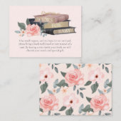 赤ちゃん少女向けの本フローラバラ&スタックブック エンクロージャーカード (正面/裏面)