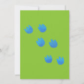 赤ちゃん恐竜がやってくる誕生日パーティー 招待状 (裏面)