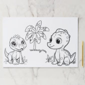 赤ちゃん恐竜ぬりえ 大きなやぶれる紙パッド ペーパーパッド (インサイチュ)