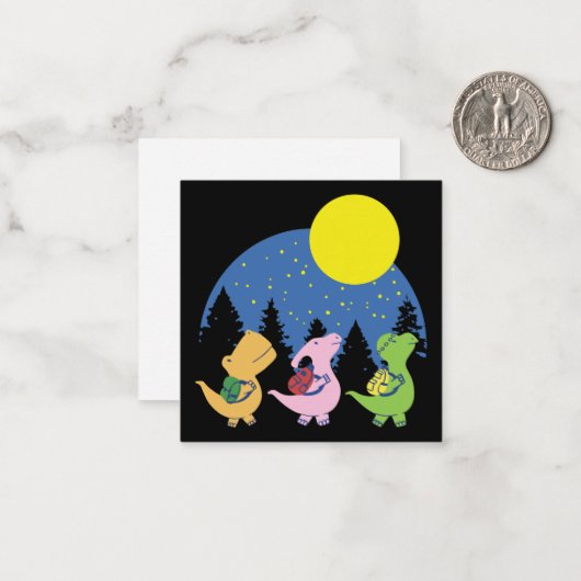 赤ちゃん恐竜の学校復帰 ノートカード (正面/裏面インサイチュ)