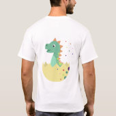 赤ちゃん恐竜の孵化 Tシャツ (裏面)
