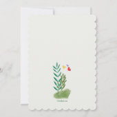 赤ちゃん恐竜ピンクの招待状 招待状 (裏面)