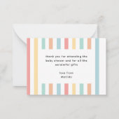 赤ちゃん感謝していのシャワーお願い ノートカード (裏面)