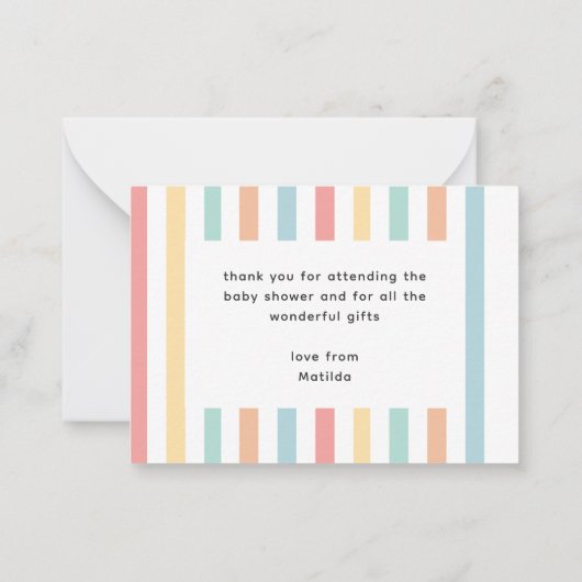 赤ちゃん感謝していのシャワーお願い ノートカード (裏面)