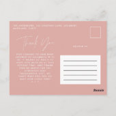 赤ちゃん感謝していのシャワーユーバラエレガントピンク ポストカード (裏面)