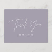 赤ちゃん感謝していのシャワー薄紫紫エレガント0 ポストカード (正面)