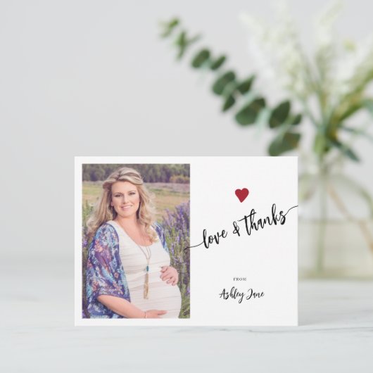 赤ちゃん感謝していシャワーあなたの写真はがき ポストカード (スタンド正面)