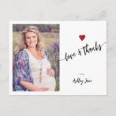 赤ちゃん感謝していシャワーあなたの写真はがき ポストカード (正面)