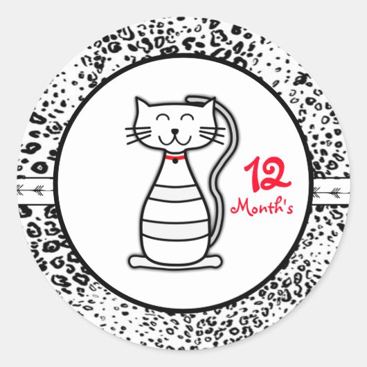 赤ちゃん月別ステッカー ラウンドシール (正面)