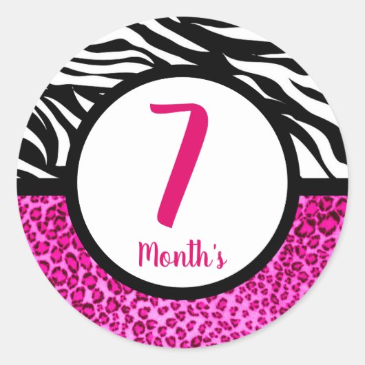 赤ちゃん月別ステッカー ラウンドシール (正面)