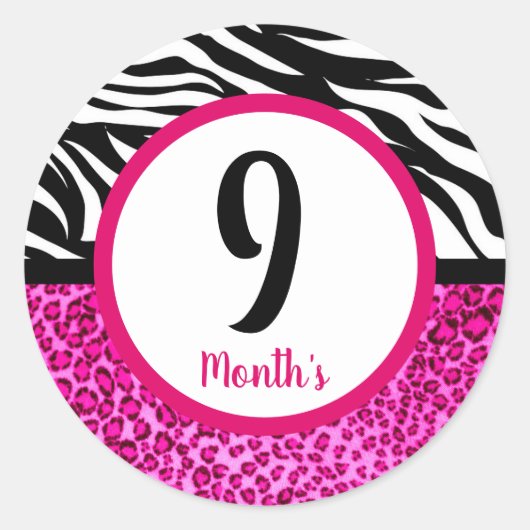 赤ちゃん月別ステッカー ラウンドシール (正面)