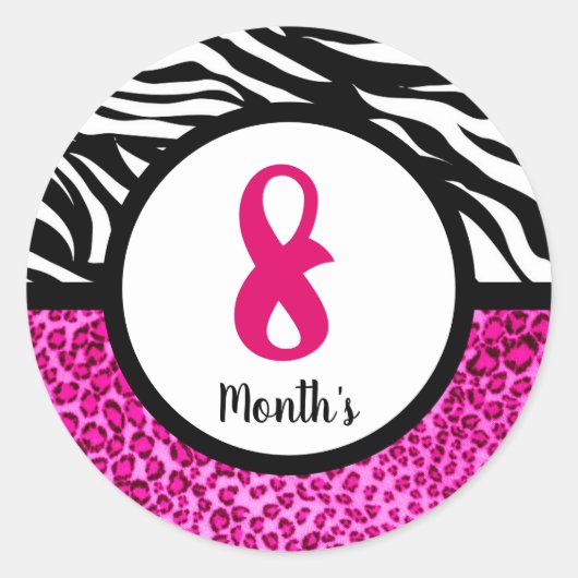 赤ちゃん月別ステッカー ラウンドシール (正面)