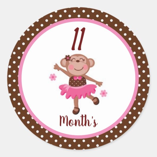 赤ちゃん月別ステッカー ラウンドシール (正面)