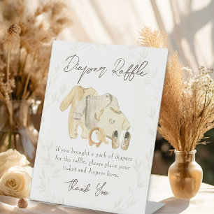 赤ちゃん服おむつラッフル赤ちゃんシャワーゲーム 台座サイン