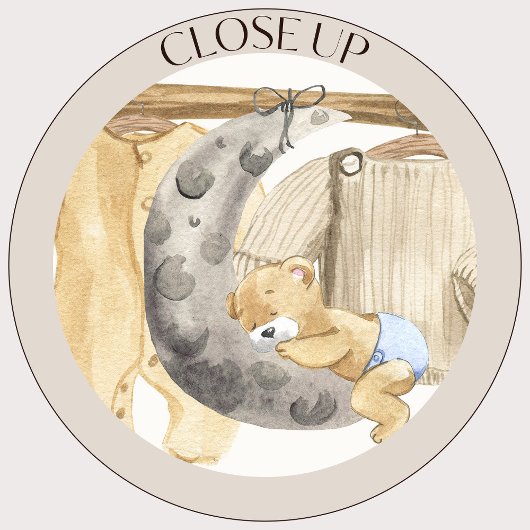 赤ちゃん服とテディベアニュートラルベビーシャワー 招待状