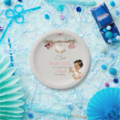 赤ちゃん服ガールベビーシャワーアイボリーピンク ペーパープレート (パーティー)