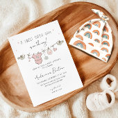 赤ちゃん服ガールベビーシャワー 招待状