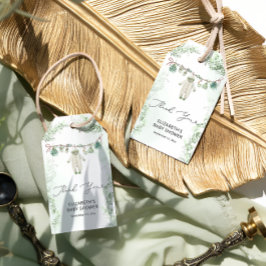 赤ちゃん服グリーンベイビーシャワーありがとう ギフトタグ