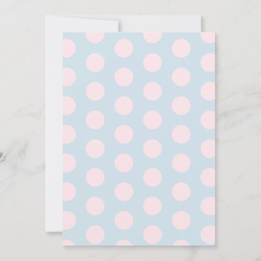 赤ちゃん服ジェンダーが赤ちゃんシャワーを明かす 招待状 (裏面)