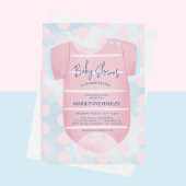 赤ちゃん服ジェンダーが赤ちゃんシャワーを明かす 招待状