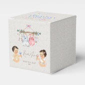 赤ちゃん服ジェンダー明らかにアイボリーピンクブルー フェイバーボックス (正面サイド)