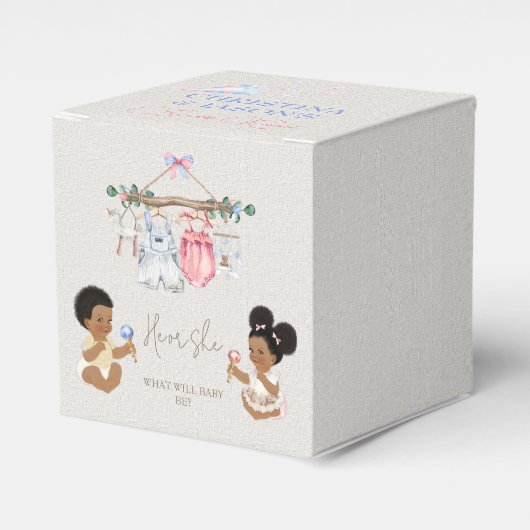 赤ちゃん服ジェンダー明らかにアイボリーピンクブルー フェイバーボックス (正面サイド)