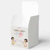 赤ちゃん服ジェンダー明らかにアイボリーピンクブルー フェイバーボックス (オープン)