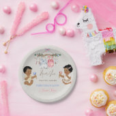 赤ちゃん服ジェンダー明らかにアイボリーピンクブルー ペーパープレート (パーティー)