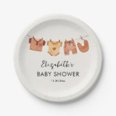 赤ちゃん服ベビーシャワー ペーパープレート (正面)