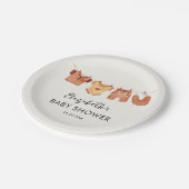 赤ちゃん服ベビーシャワー ペーパープレート (アングル)