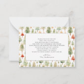 赤ちゃん服ランドリー赤ちゃんシャワーありがとう ノートカード (裏面)